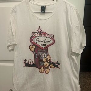 White Gourmet Caramel Puffs Graphic T-Shirt